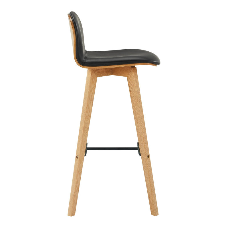 media image for napoli leather barstool black by bd la mhc yc 1022 02 3 264