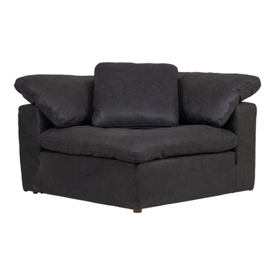 product image for Clay Corner Chair Nubuck Leather Black 1 86