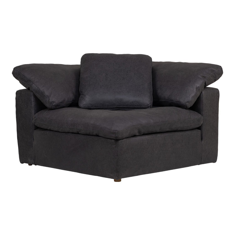 media image for Clay Corner Chair Nubuck Leather Black 1 214