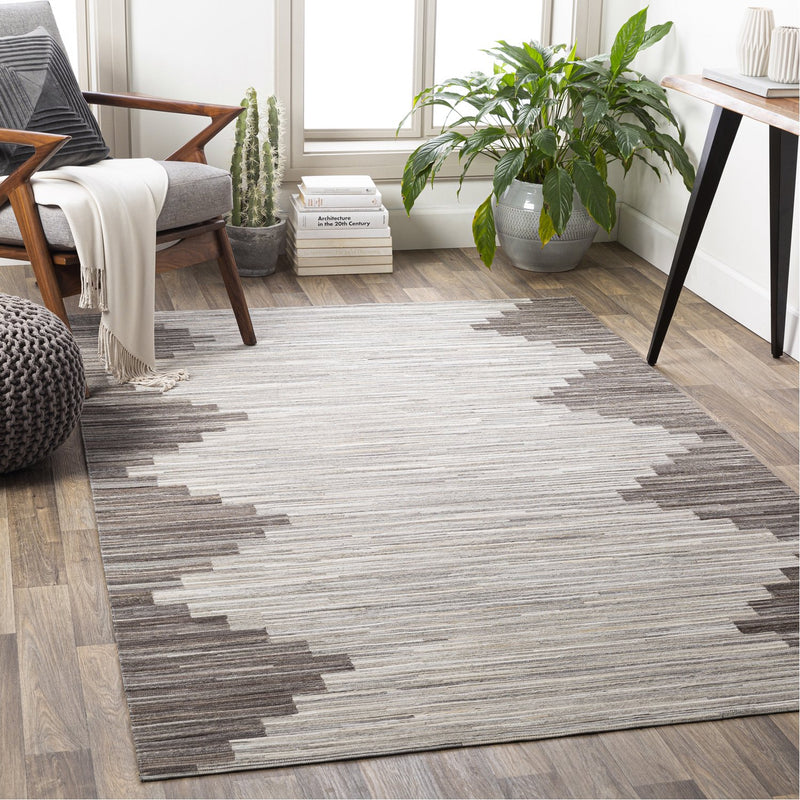 media image for Zander ZND-1007 Hand Crafted Rug in Ivory & Medium Grey by Surya 281