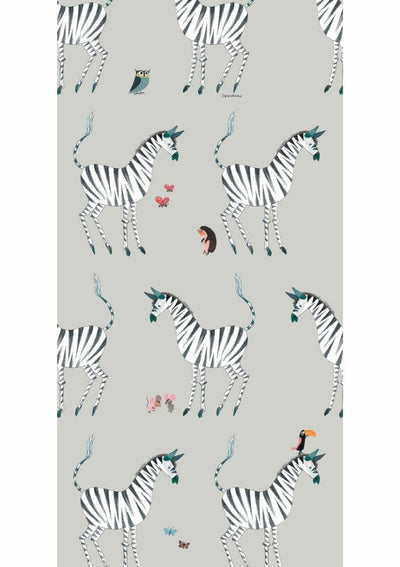 product image of Zebra Kids Wallpaper in Grey by KEK Amsterdam 534