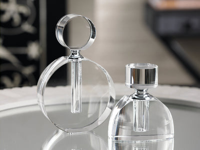 product image for tall amari double o glass perfume bottle by zodax ch 1423 2 55