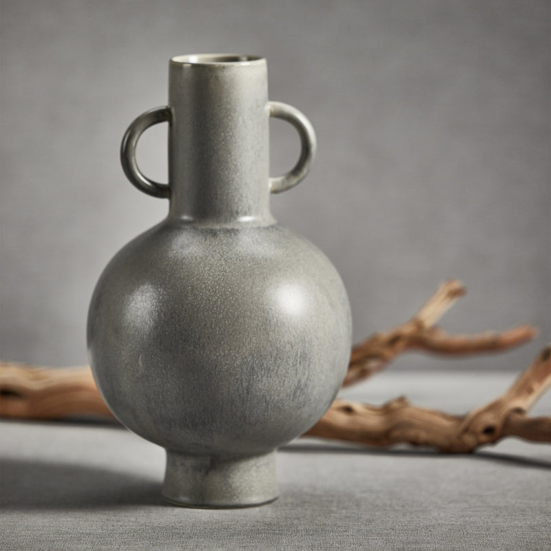media image for avesta tall gray stoneware vase by zodax ch 6237 3 294