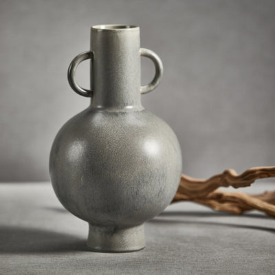product image for avesta tall gray stoneware vase by zodax ch 6237 4 83