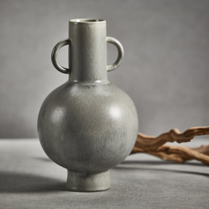 media image for avesta tall gray stoneware vase by zodax ch 6237 4 24