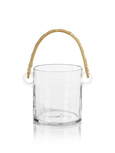 product image for Budva Glass Ice Bucket / Wine Cooler with Rattan Handle 70