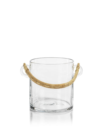product image for Budva Glass Ice Bucket / Wine Cooler with Rattan Handle 3