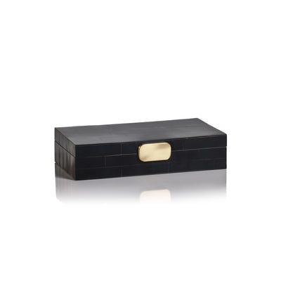 product image of marlowe decorative box w brass knob by zodax in 7289 1 566