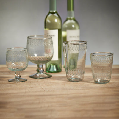 product image for colette hand made w etched white wine glasses set of 4 by zodax in 7382 3 17