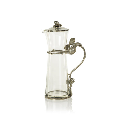 product image of amalfi tall lemon pewter w glass pitcher with lid by zodax th 1659 1 57