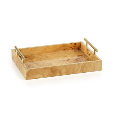 product image of leiden burl wood rectangular tray w gld handles 13 vt 1331 1 53