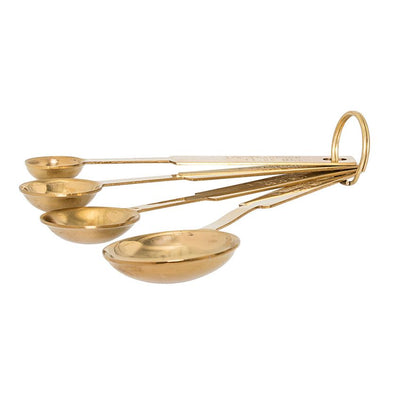 product image for set of 4 stainless steel measuring spoons in gold design by bd edition 2 48
