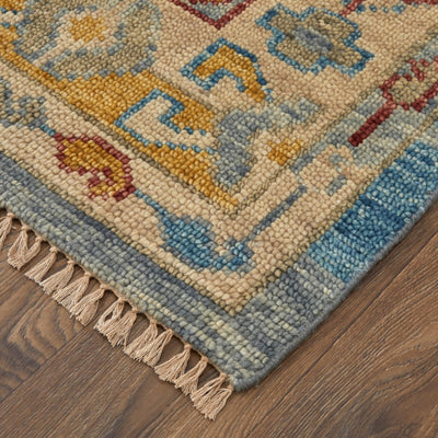 product image for foxboro traditional tribal hand knotted blue multi rug by bd fine filr6944blumlth00 5 73