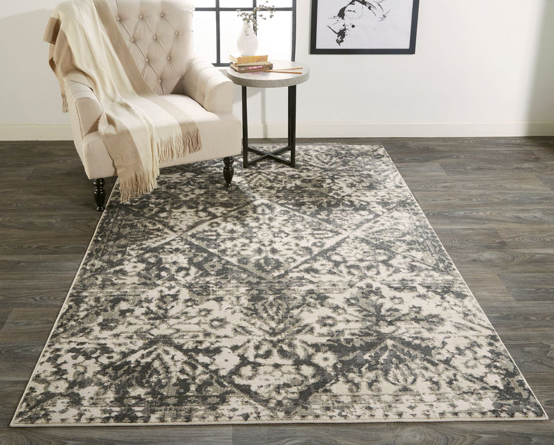 media image for Kiba Gray and Ivory Rug by BD Fine Roomscene Image 1 290