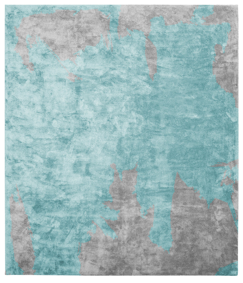 media image for Action Caccia Hand Knotted Rug in Blue design by Second Studio - BURKE DECOR 243
