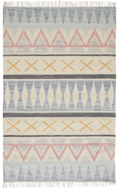 product image of Ilana Flatweave Ivory and Gray Rug by BD Fine Flatshot Image 1 572