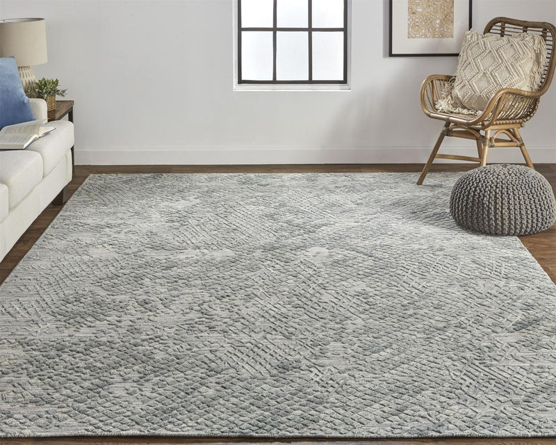 media image for Huntley Hand Woven Gray and Green Rug by BD Fine Roomscene Image 1 286