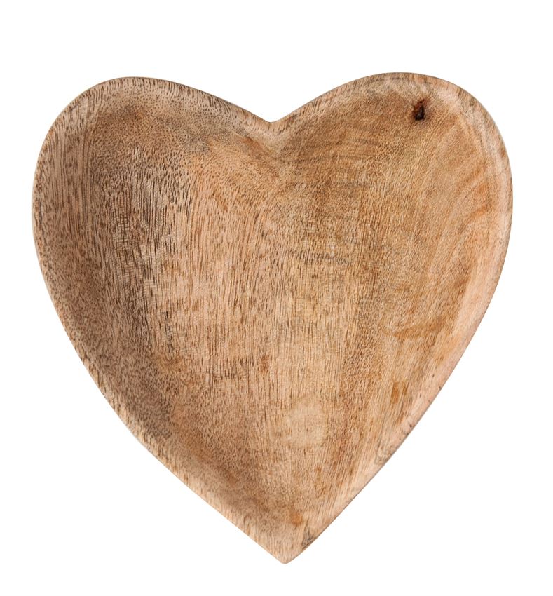 media image for Mango Wood Heart Bowl 281