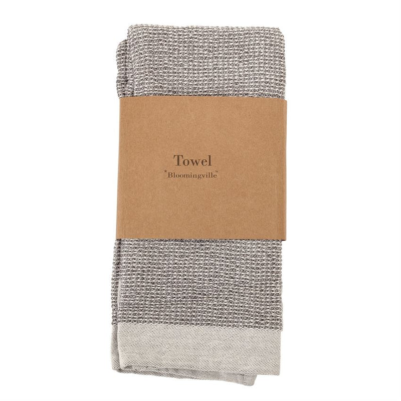 media image for Set of 2 Cotton Waffle Weave Kitchen Towels in Grey 248