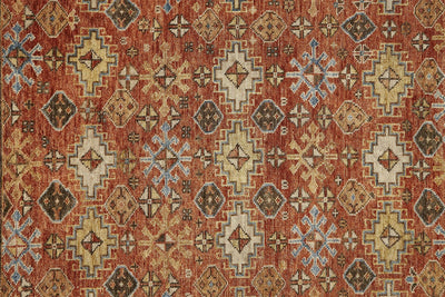 product image for Irie Hand Knotted Rust and Blue Rug by BD Fine Texture Image 1 38