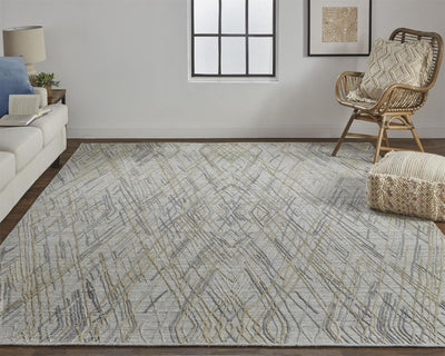 product image for Huntley Hand Woven Gray and Taupe Rug by BD Fine Roomscene Image 1 28