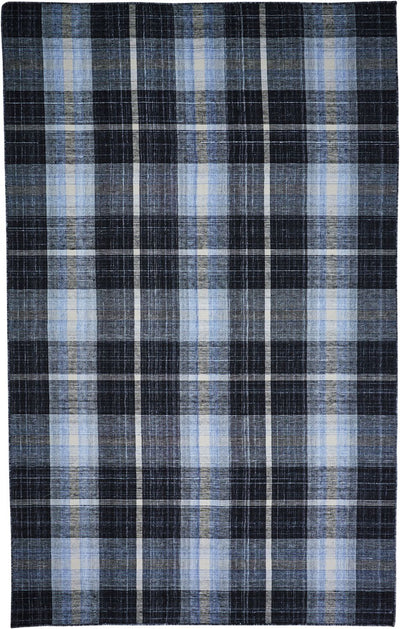 product image for Jens Hand Woven Black and Blue Rug by BD Fine Flatshot Image 1 98
