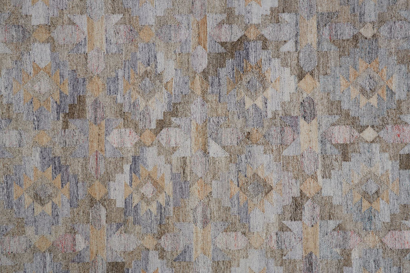 media image for Elstow Hand Woven Blue and Tan Rug by BD Fine Texture Image 1 213