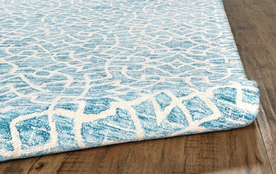 product image for Veran Hand Tufted Blue and Ivory Rug by BD Fine Roll Image 1 1