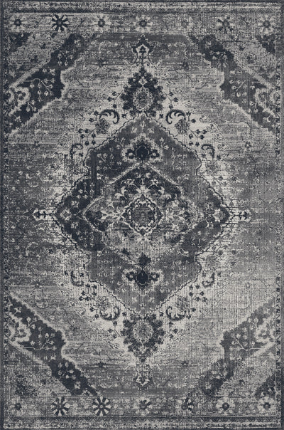 product image for Everly Power Loomed Silver / Grey Rug Flatshot Image 51