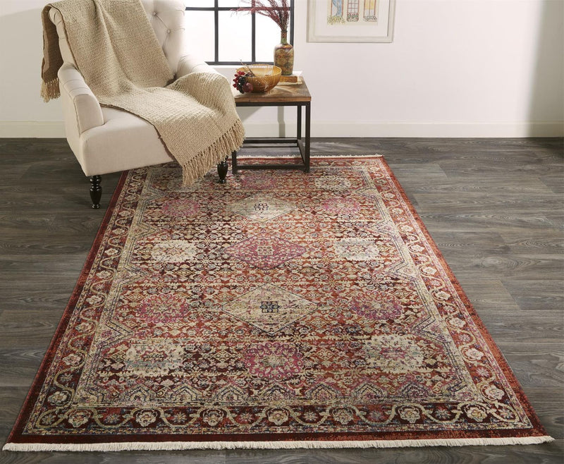 media image for Tessina Rust and Pink Rug by BD Fine Roomscene Image 1 294