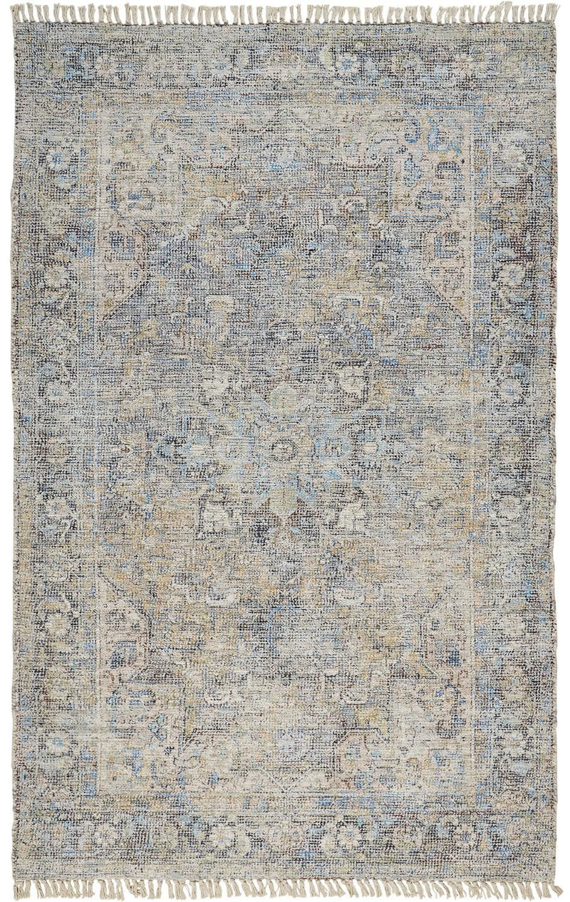 media image for Ramey Hand Woven Blue and Gray Rug by BD Fine Flatshot Image 1 275