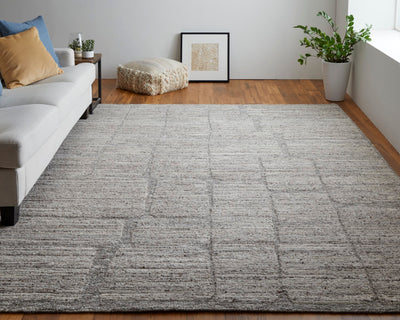 product image for Conor Abstract Gray/Ivory/Taupe Rug 7 17