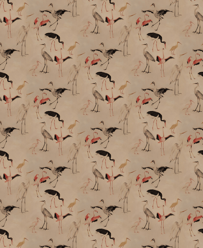 product image for Bird Dance Wallpaper in Egret Plume 99