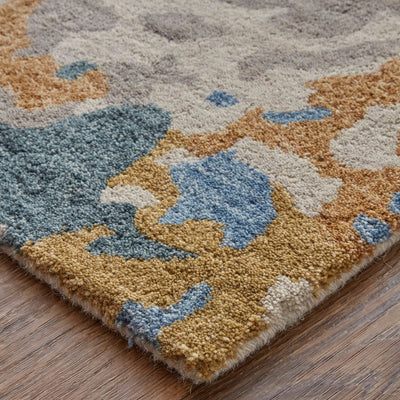 product image for Calista Hand-Tufted Abstract Opal Gray/Blue/Bronze Rug 4 86