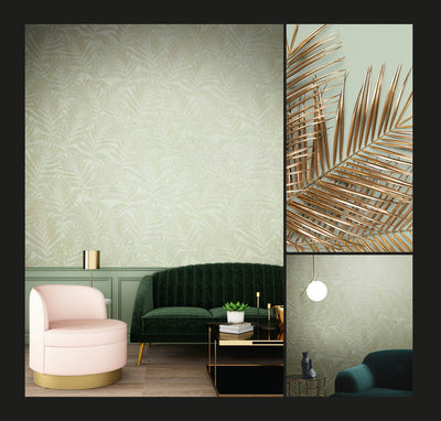 product image for Botanical Wallpaper in Green/Beige 92