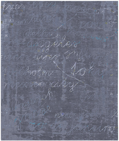 product image of Buenos Aires / Tokyo Hand Knotted Rug in Blue design by Second Studio 553