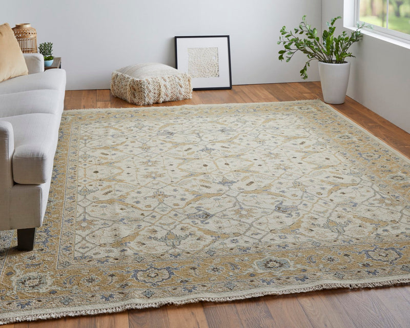 media image for Aleska Oriental Ivory/Gold Rug 8 259