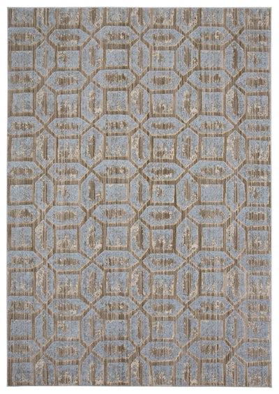 product image of Carini Blue and Taupe Rug by BD Fine Flatshot Image 1 568