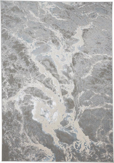 product image of Aurelian Silver and Blue Rug by BD Fine Flatshot Image 1 513