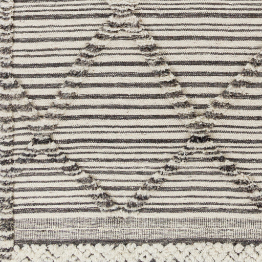 media image for Cadiz Wool Black Rug Corner Image 3 251