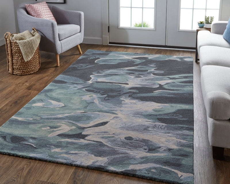 media image for Nakita Hand-Tufted Watercolor Iceberg Green/Mist Blue Rug 6 272