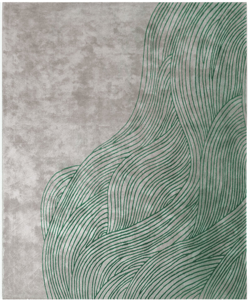 media image for Continua Laguna Hand Tufted Rug in Green design by Second Studio 236