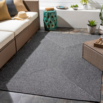 product image for Chesapeake Bay Indoor/Outdoor Charcoal Rug Roomscene Image 89