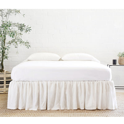product image for Gathered Linen Bedskirt in Cream 15
