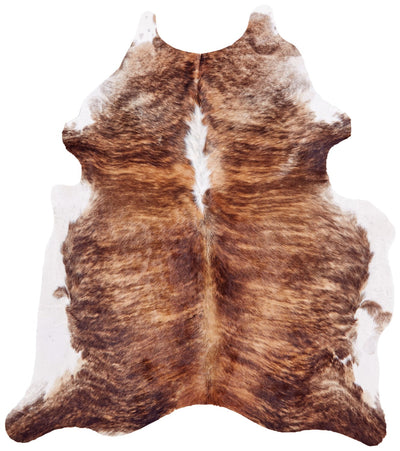 product image of oakdale premium on hair cowhide hand made brindle light brown rug by bd fine argrcowhexolhtq01 1 578