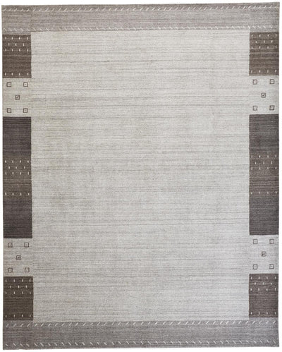 product image of Yurie Hand Knotted Light Gray and Opal Rug by BD Fine Flatshot Image 1 554