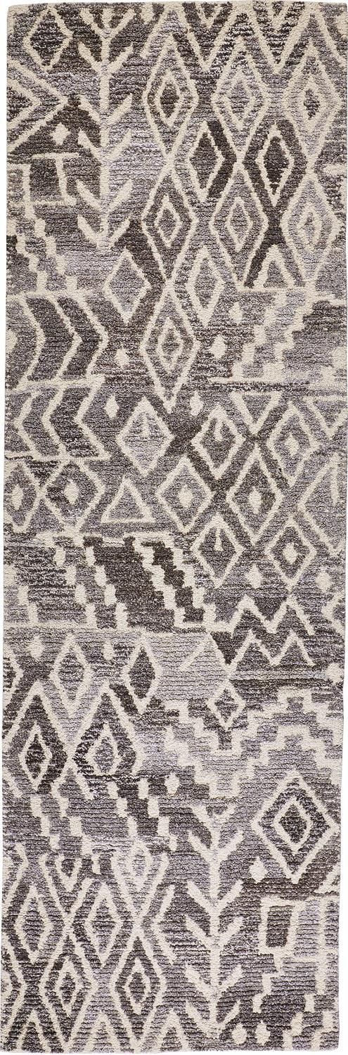 media image for Palatez Hand Tufted Gray and White Rug by BD Fine Flatshot Image 1 238