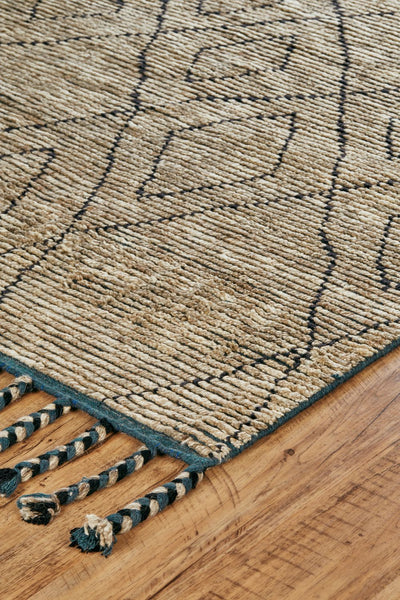 product image for Vail Hand Knotted Tan and Teal Rug by BD Fine Corner Image 1 68