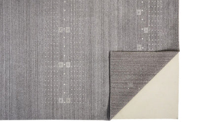 product image for Yurie Hand Knotted Gray and Ivory Rug by BD Fine Fold Image 1 7