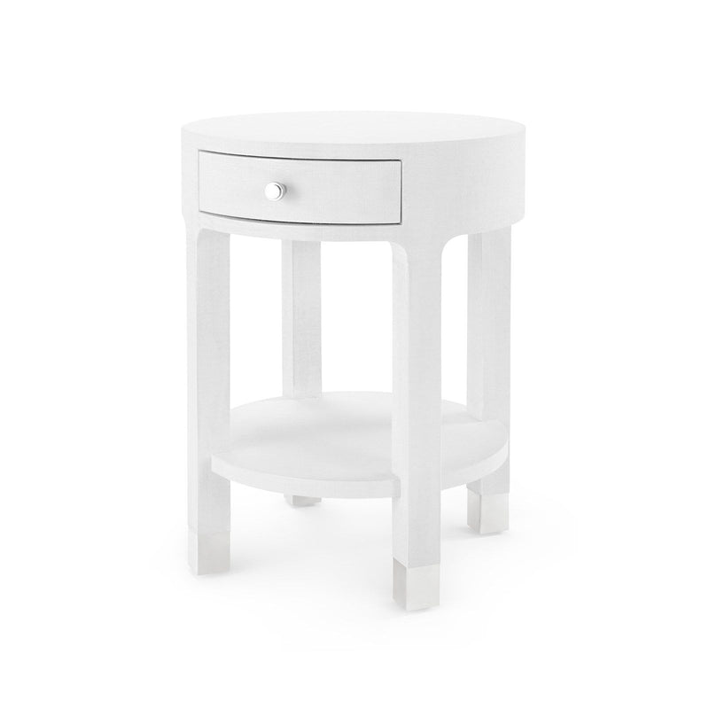 media image for dakota 1 drawer round side table in various colors 7 238